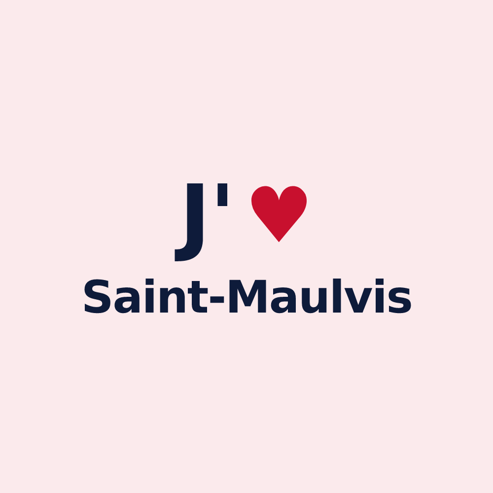 Magnet personnalisé Saint-Maulvis — design J'aime Saint-Maulvis