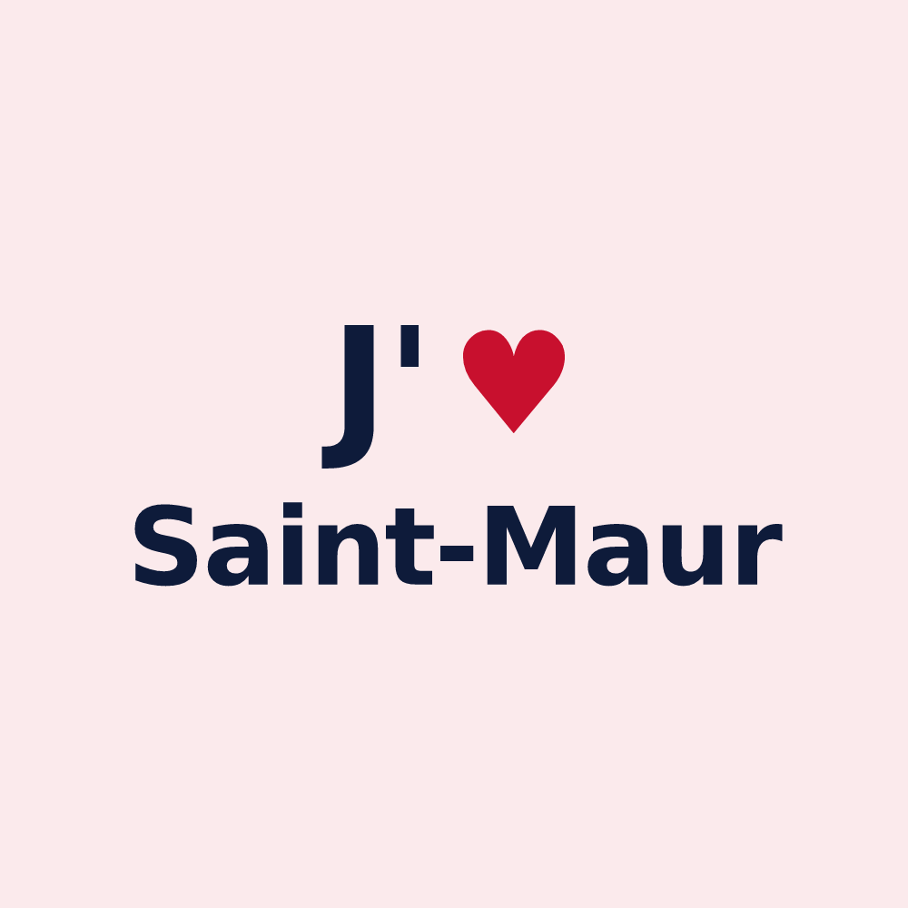 Magnet personnalisé Saint-Maur — design J'aime Saint-Maur