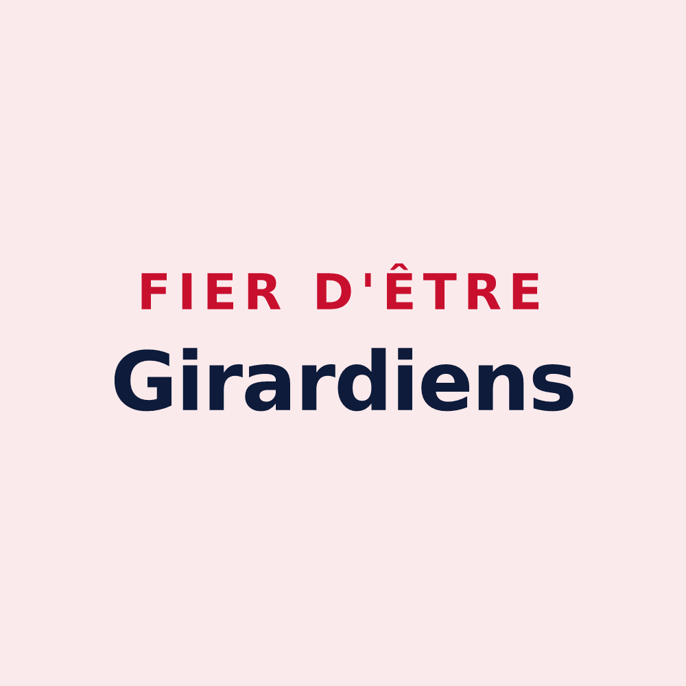 Magnet « Fier d'être Girardiens » — design pour Saint-Maurice-le-Girard