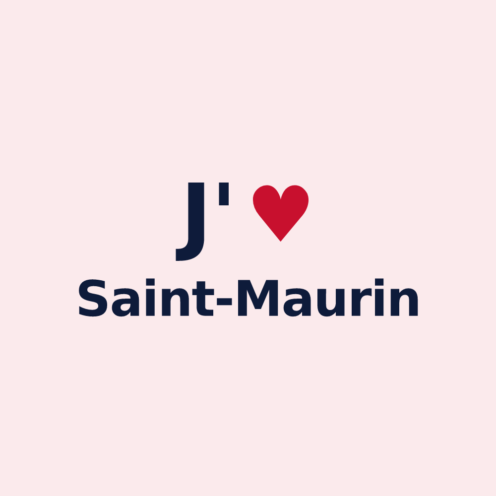 Magnet personnalisé Saint-Maurin — design J'aime Saint-Maurin