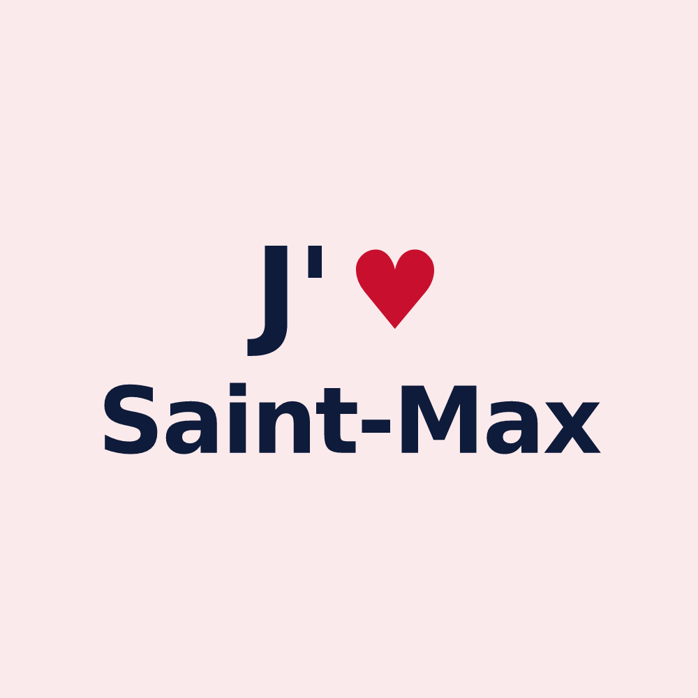 Magnet personnalisé Saint-Max — design J'aime Saint-Max