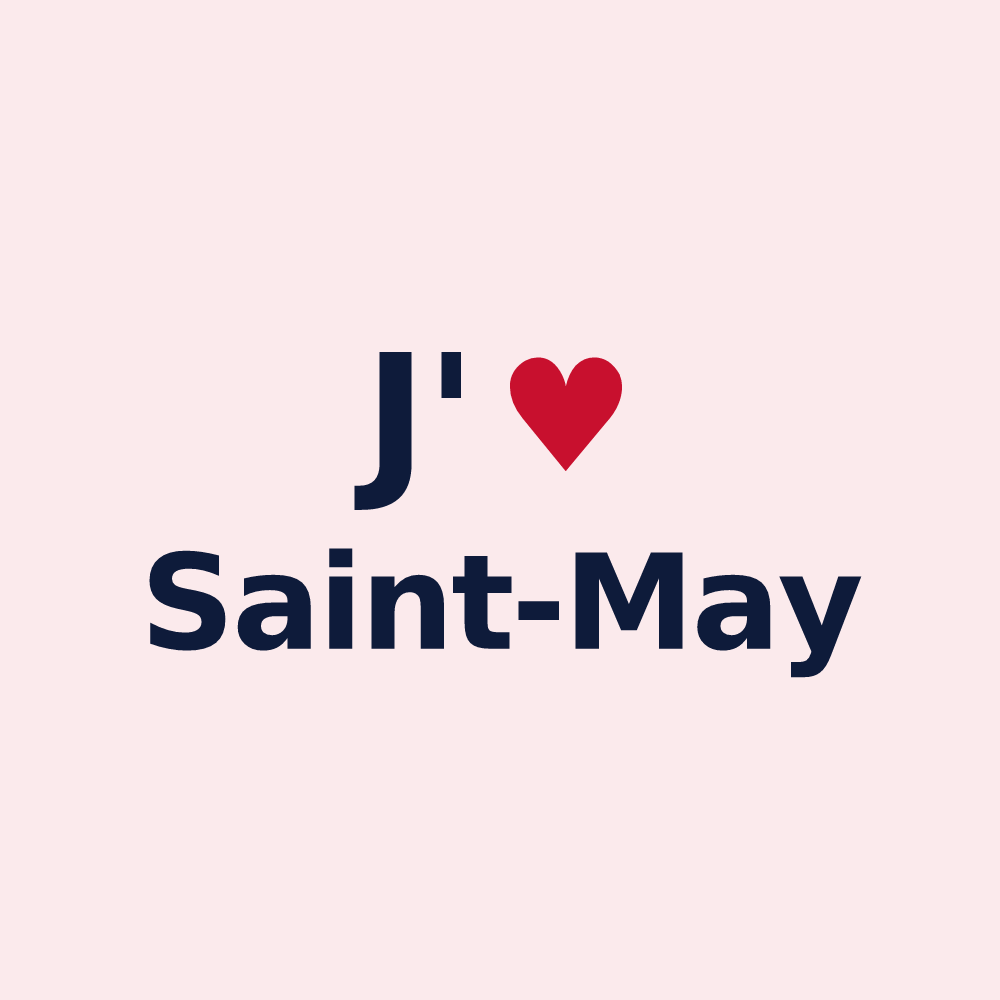 Magnet personnalisé Saint-May — design J'aime Saint-May