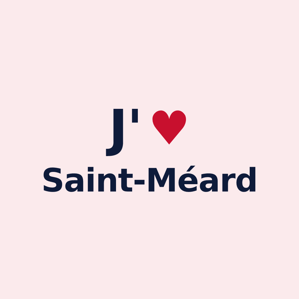 Magnet personnalisé Saint-Méard — design J'aime Saint-Méard