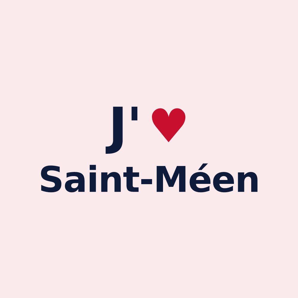 Magnet personnalisé Saint-Méen — design « J'aime Saint-Méen » imprimé sur le magnet