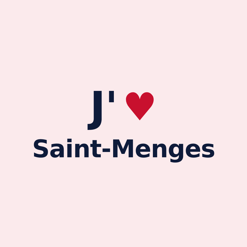 Magnet personnalisé Saint-Menges — design J'aime Saint-Menges