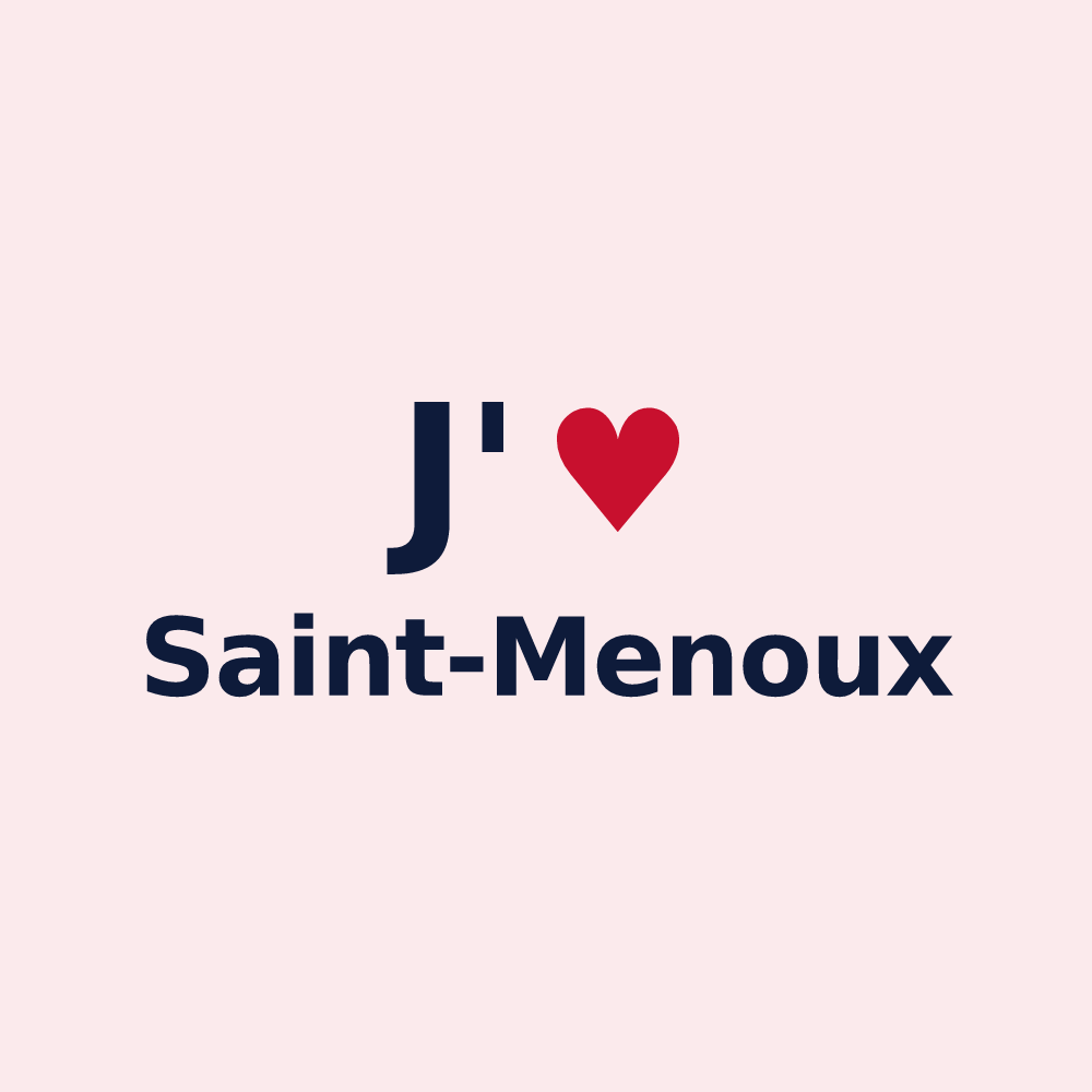 Magnet personnalisé Saint-Menoux — design J'aime Saint-Menoux