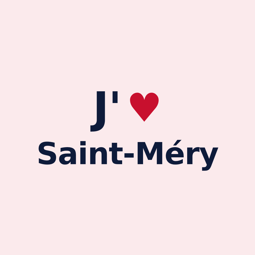 Magnet personnalisé Saint-Méry — design J'aime Saint-Méry
