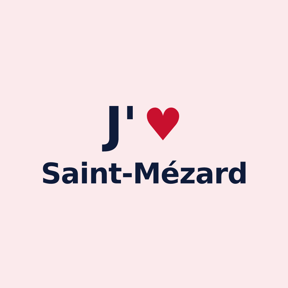 Magnet personnalisé Saint-Mézard — design J'aime Saint-Mézard