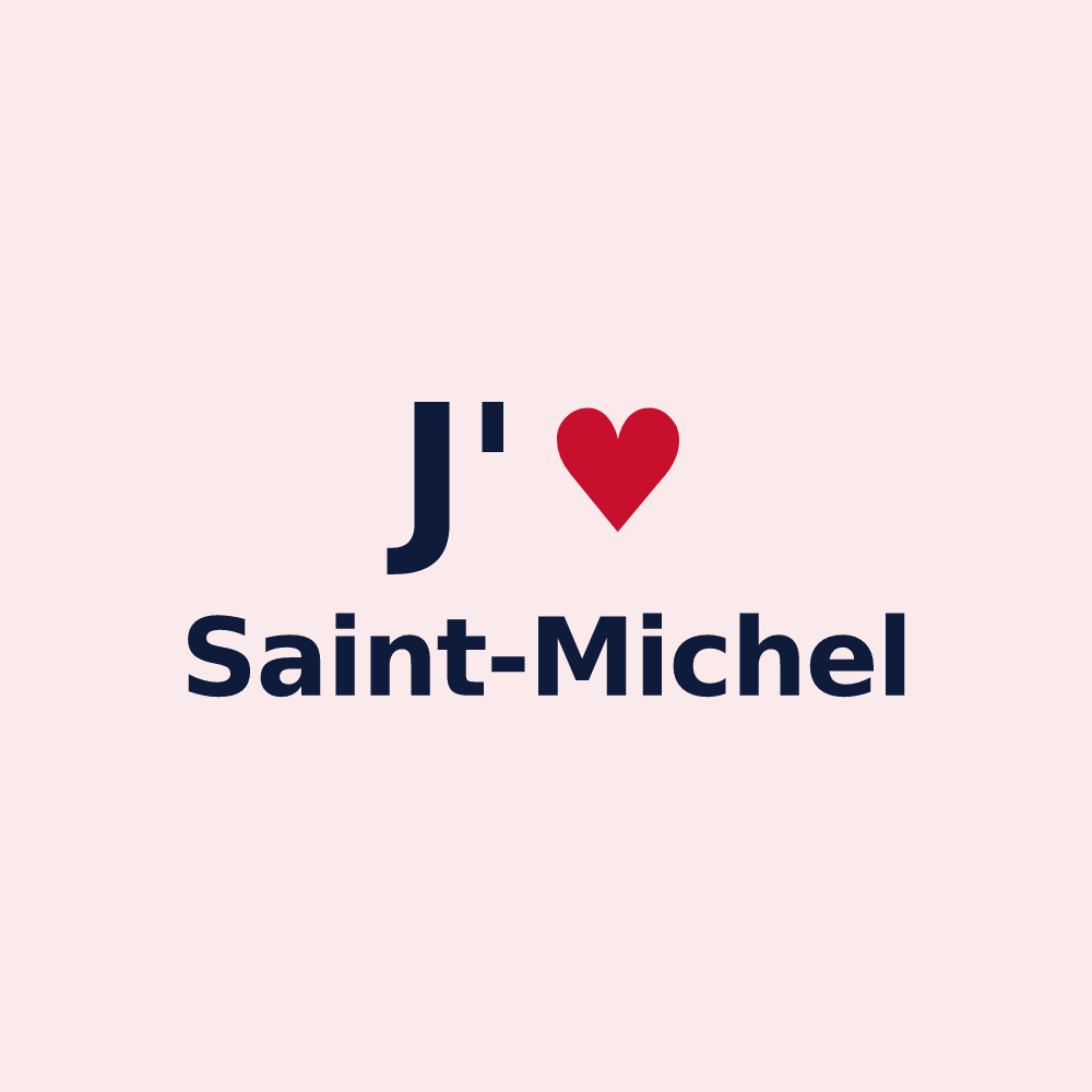 Magnet personnalisé Saint-Michel — design J'aime Saint-Michel