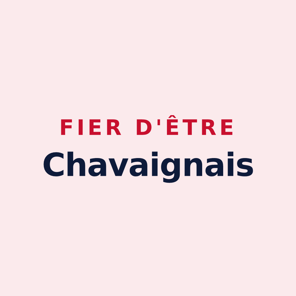 Magnet « Fier d'être Chavaignais » — design pour Saint-Michel-de-Chavaignes
