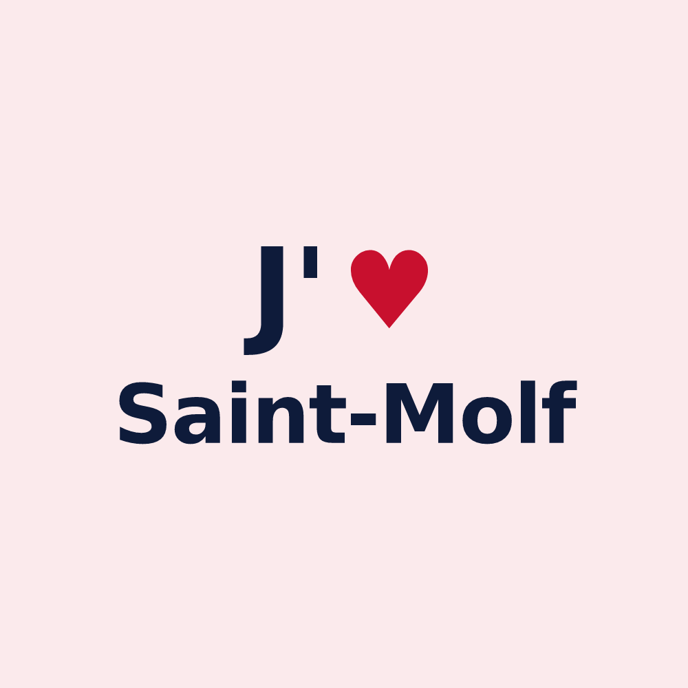 Magnet personnalisé Saint-Molf — design J'aime Saint-Molf