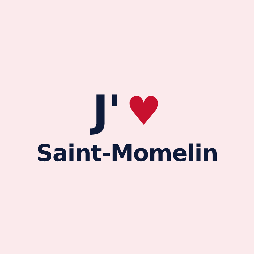 Magnet personnalisé Saint-Momelin — design J'aime Saint-Momelin