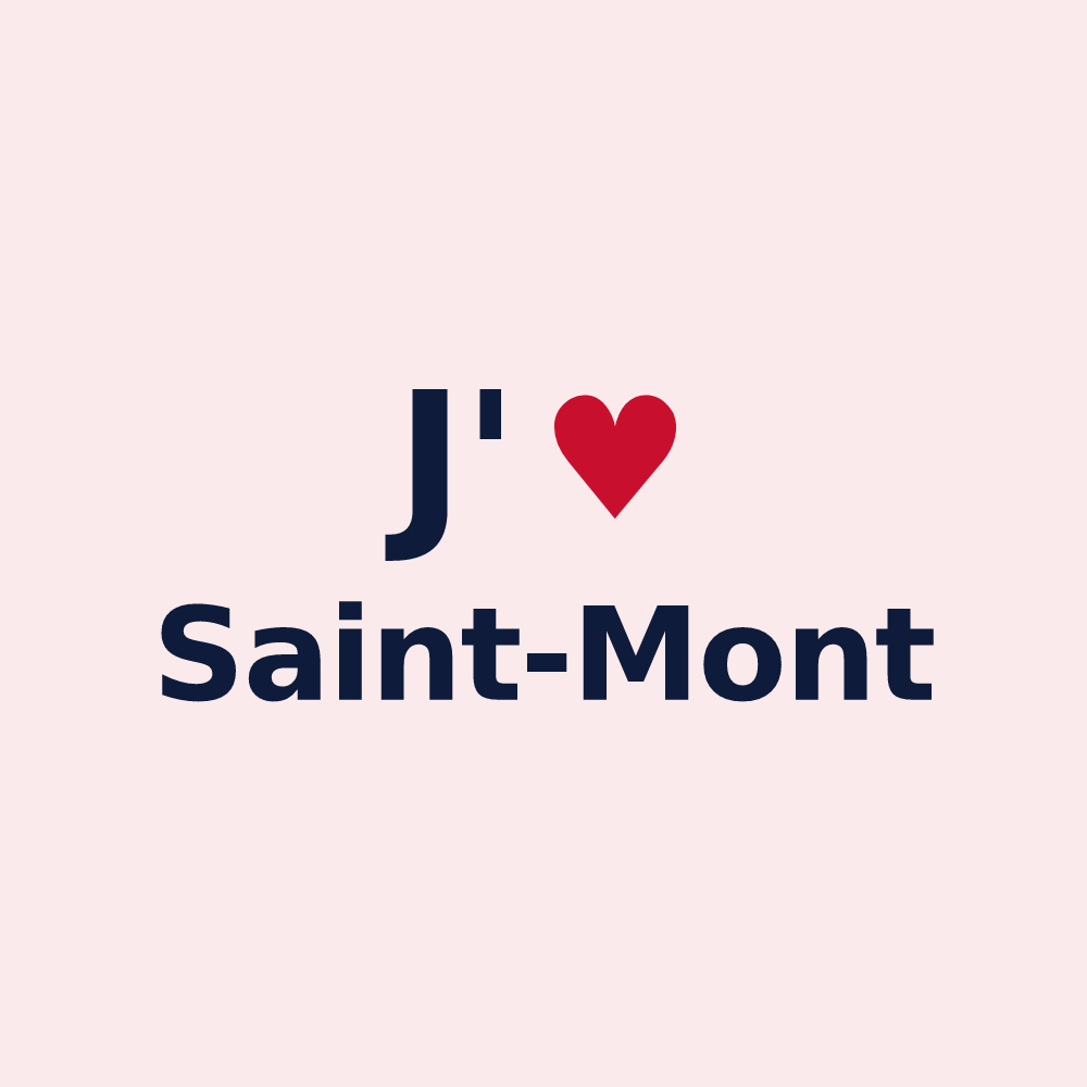 Magnet personnalisé Saint-Mont — design J'aime Saint-Mont