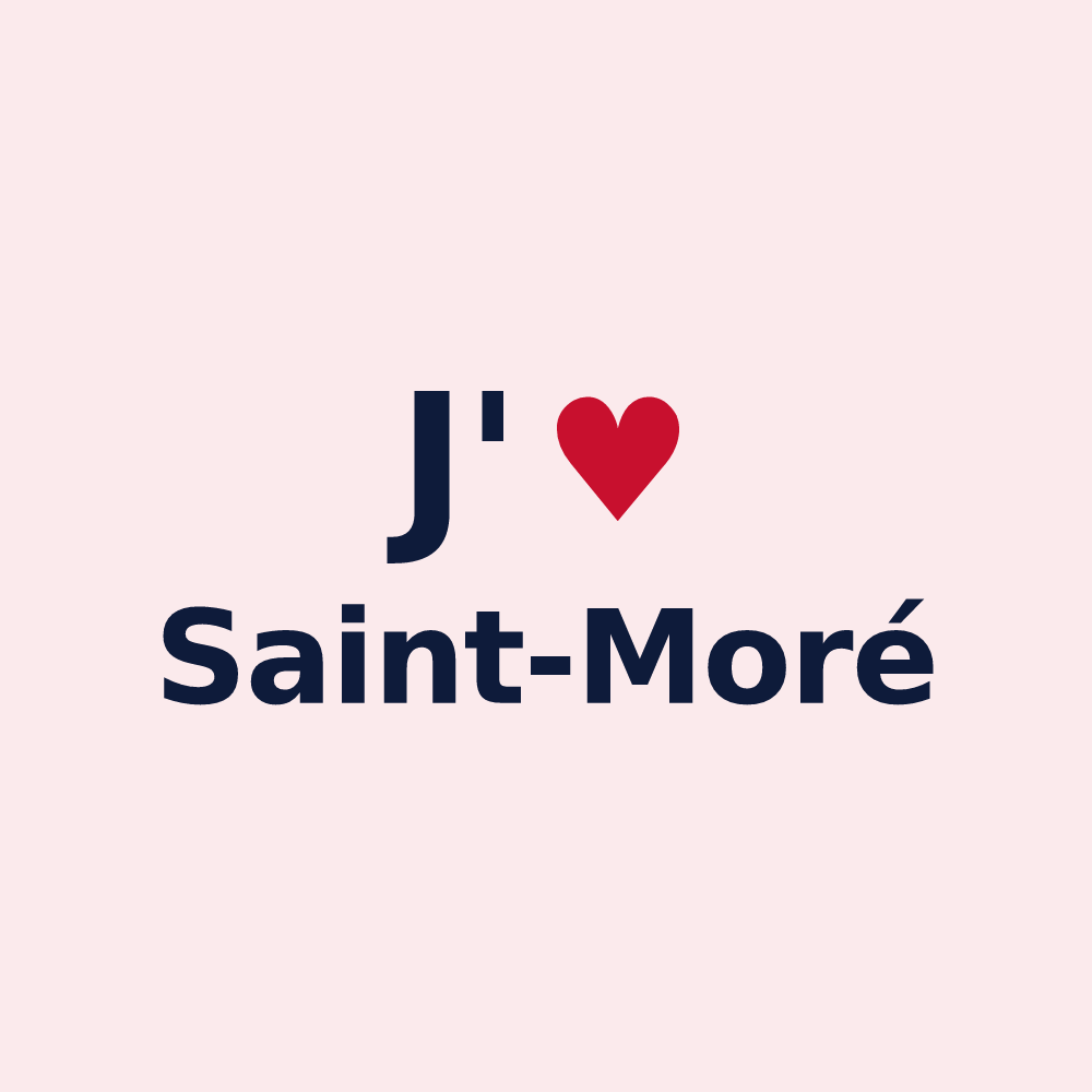 Magnet personnalisé Saint-Moré — design J'aime Saint-Moré