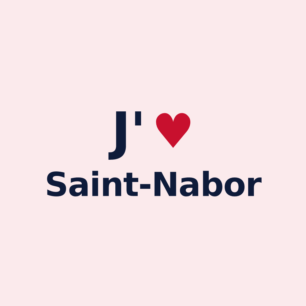 Magnet personnalisé Saint-Nabor — design J'aime Saint-Nabor