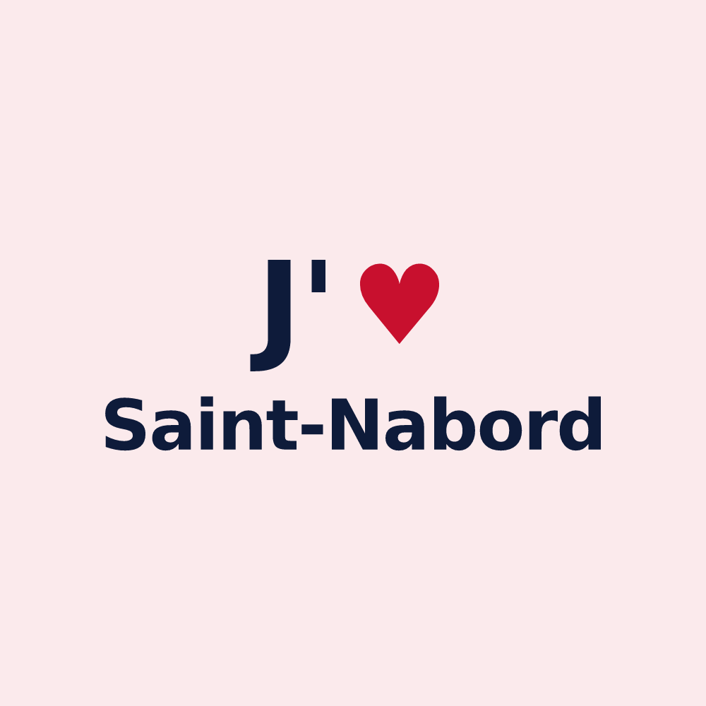 Magnet personnalisé Saint-Nabord — design J'aime Saint-Nabord