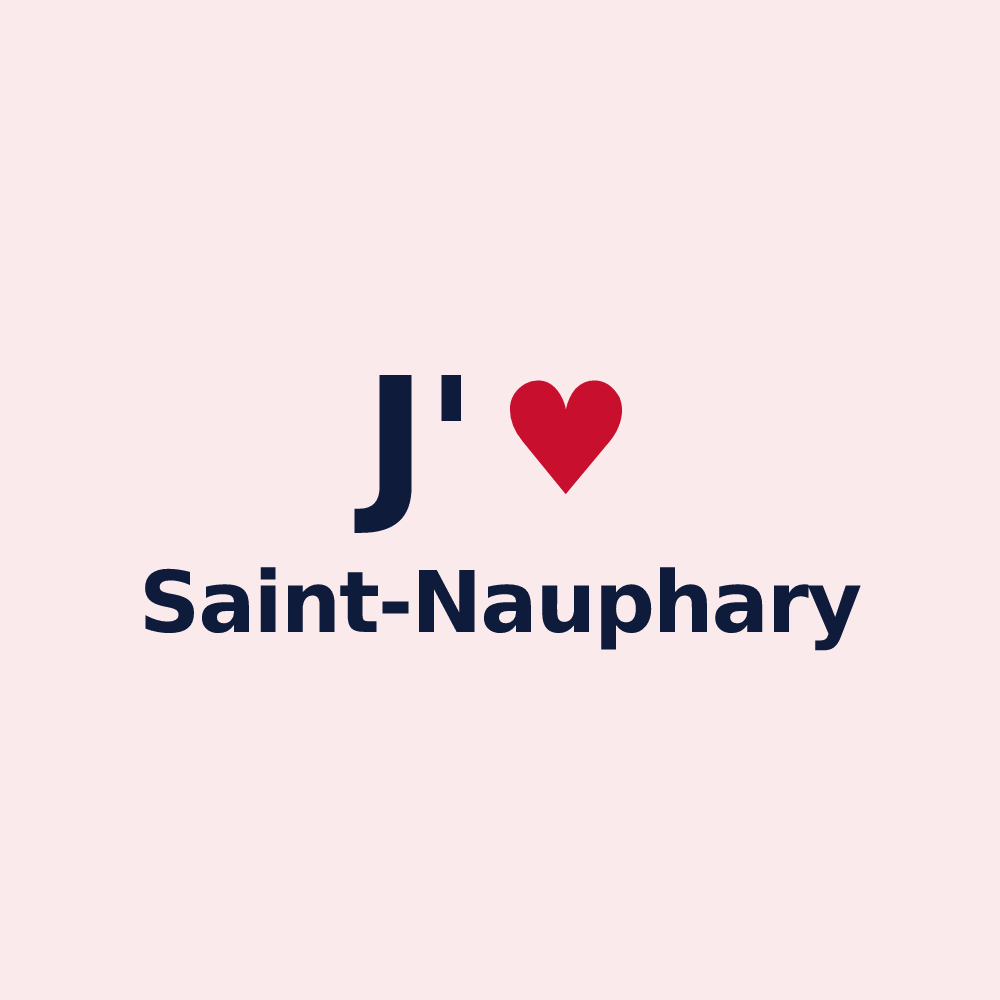 Magnet personnalisé Saint-Nauphary — design J'aime Saint-Nauphary
