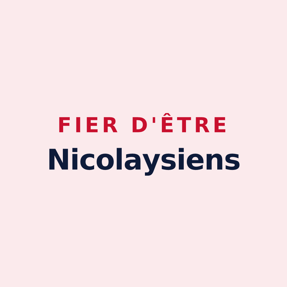 Magnet « Fier d'être Nicolaysiens » — design pour Saint-Nicolas-de-la-Haie