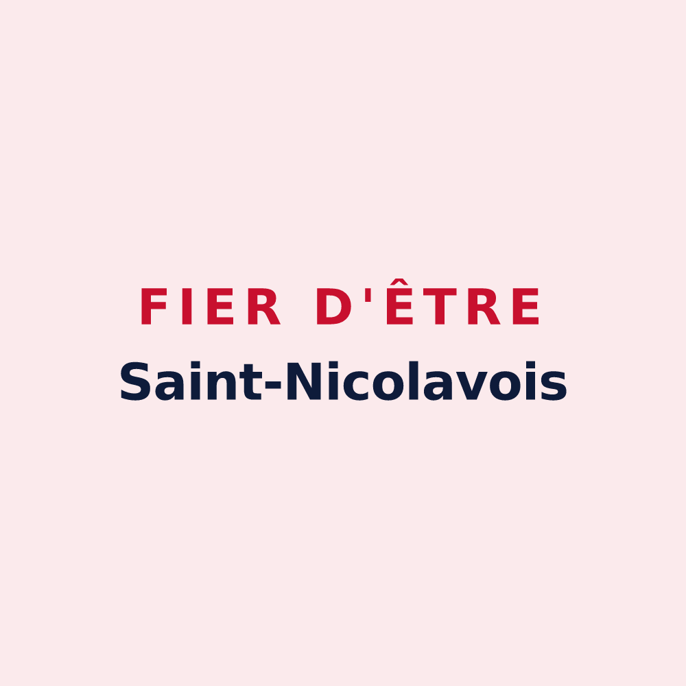 Magnet « Fier d'être Saint-Nicolavois » — design pour Saint-Nicolas-des-Biefs