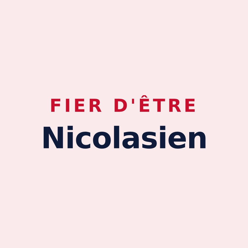Magnet « Fier d'être Nicolasien » — design pour Saint-Nicolas-du-Tertre