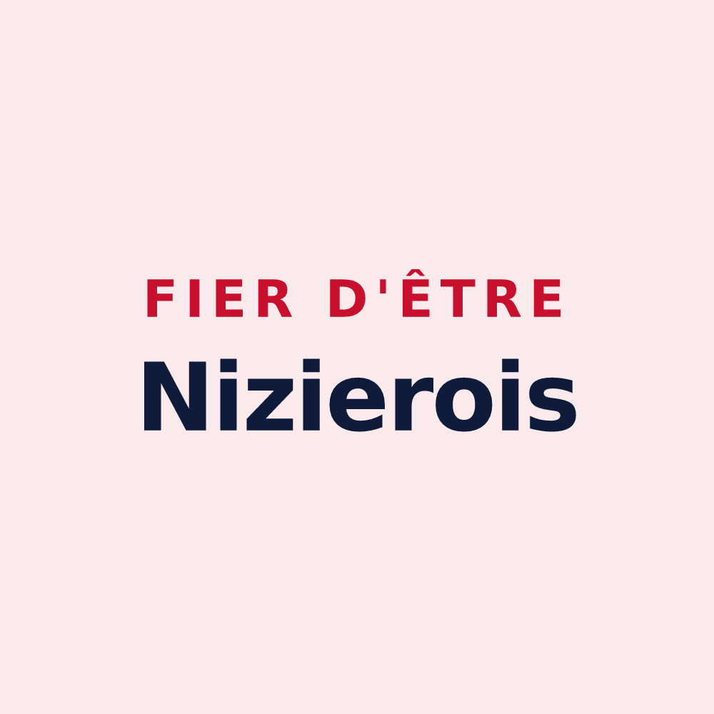 Magnet « Fier d'être Nizierois » — design pour Saint-Nizier-de-Fornas