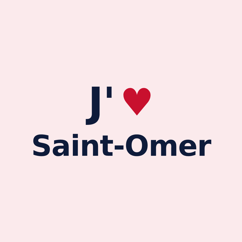Magnet personnalisé Saint-Omer — design J'aime Saint-Omer