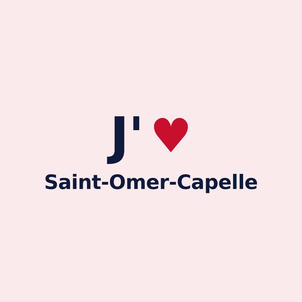 Magnet personnalisé Saint-Omer-Capelle — design J'aime Saint-Omer-Capelle