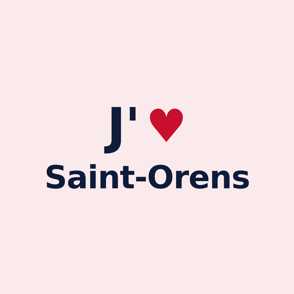 Magnet personnalisé Saint-Orens — design J'aime Saint-Orens
