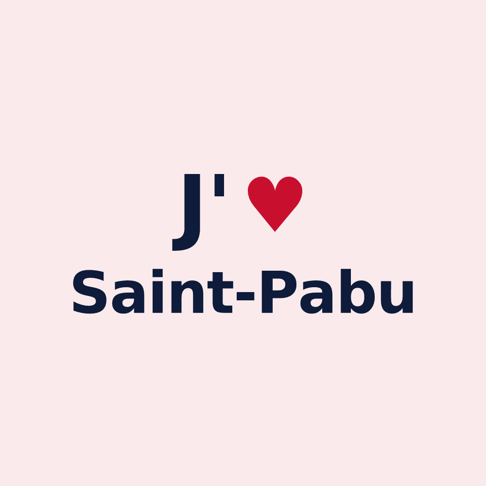 Magnet personnalisé Saint-Pabu — design J'aime Saint-Pabu