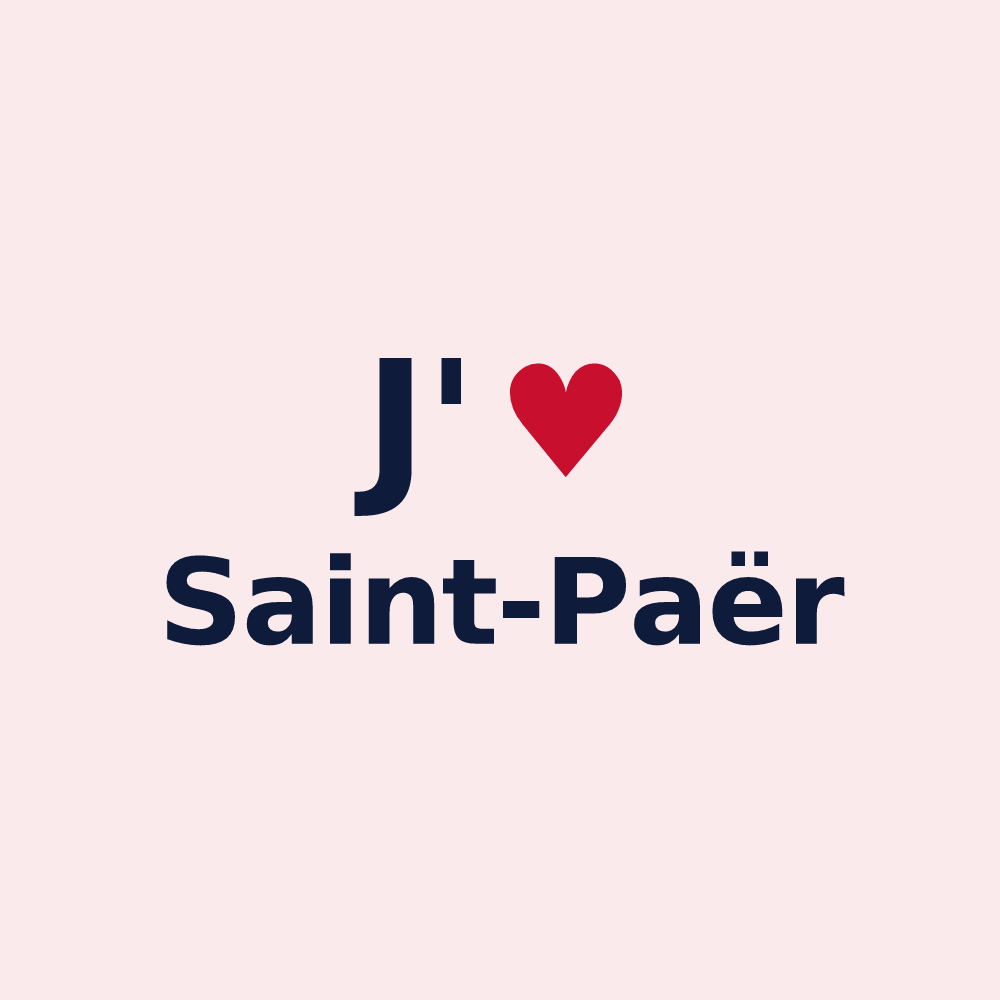 Magnet personnalisé Saint-Paër — design « J'aime Saint-Paër » imprimé sur le magnet