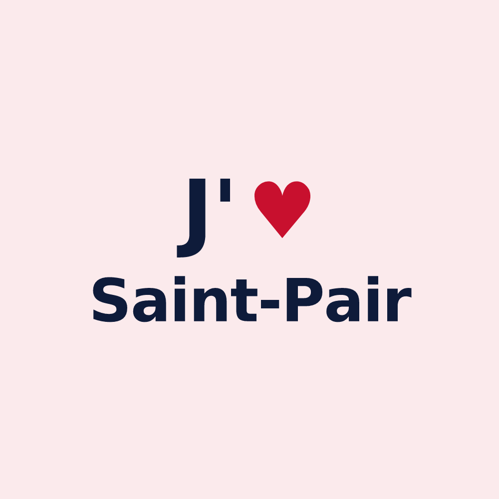 Magnet personnalisé Saint-Pair — design J'aime Saint-Pair