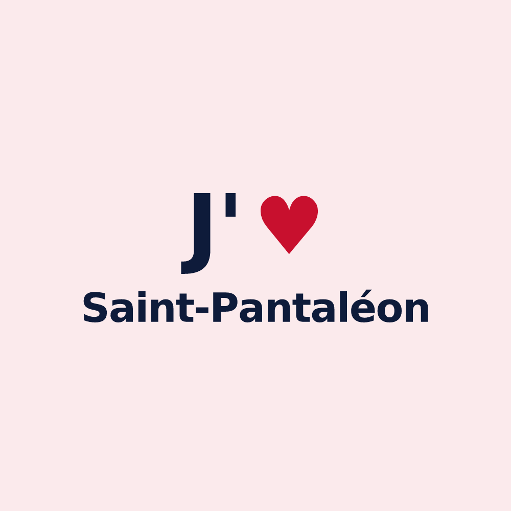 Magnet personnalisé Saint-Pantaléon — design J'aime Saint-Pantaléon