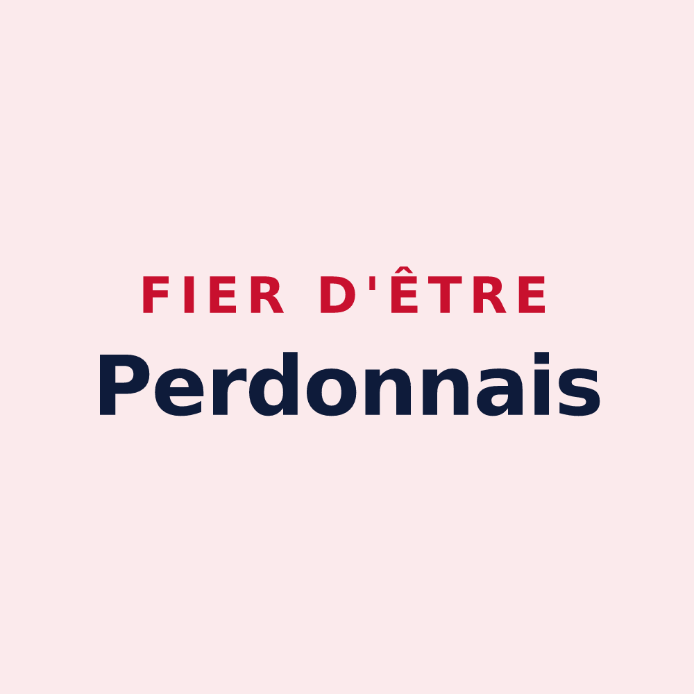 Magnet « Fier d'être Perdonnais » — design pour Saint-Pardon-de-Conques