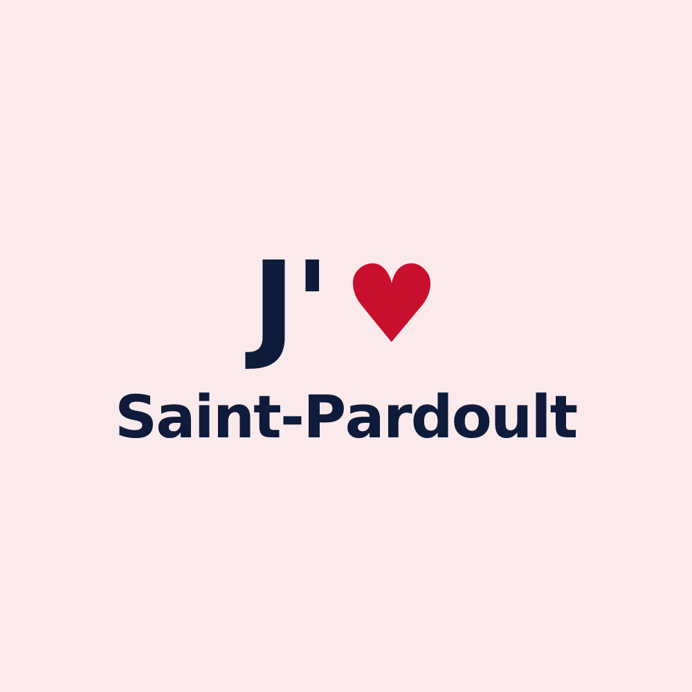 Magnet personnalisé Saint-Pardoult — design J'aime Saint-Pardoult