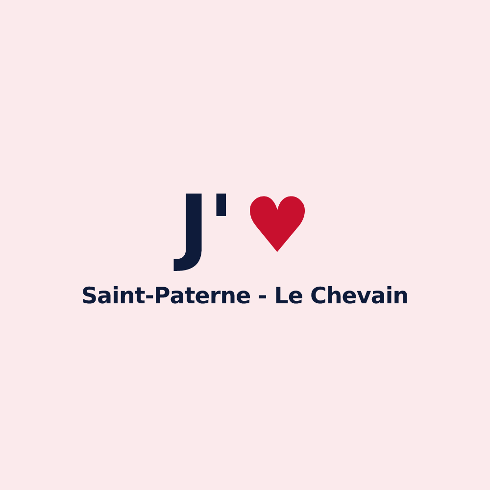 Magnet personnalisé Saint-Paterne - Le Chevain — design J'aime Saint-Paterne - Le Chevain
