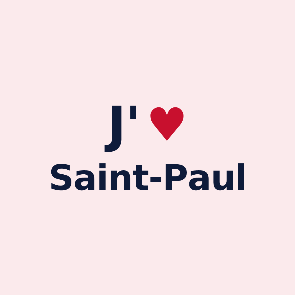Magnet personnalisé Saint-Paul — design J'aime Saint-Paul