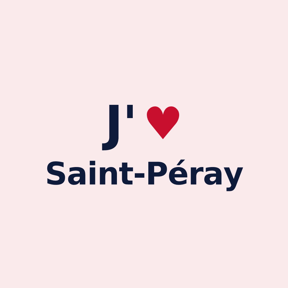 Magnet personnalisé Saint-Péray — design J'aime Saint-Péray