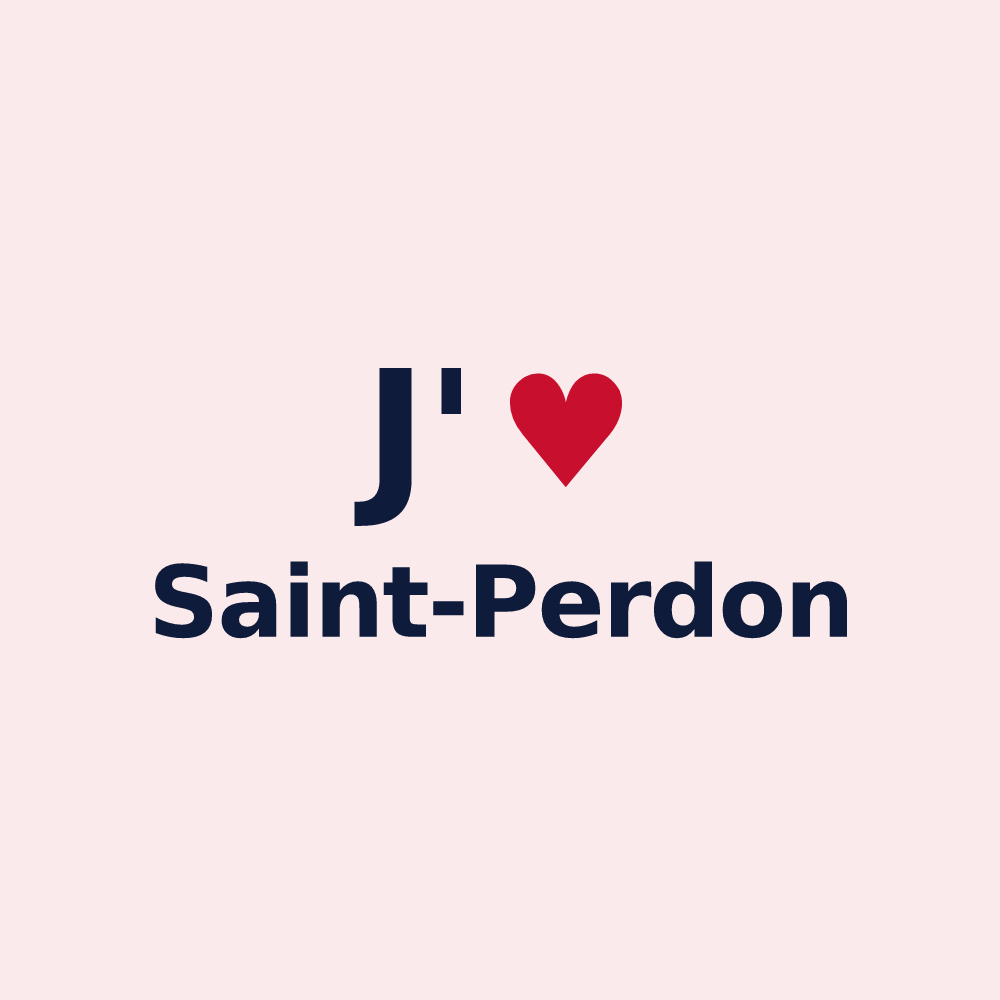 Magnet personnalisé Saint-Perdon — design J'aime Saint-Perdon