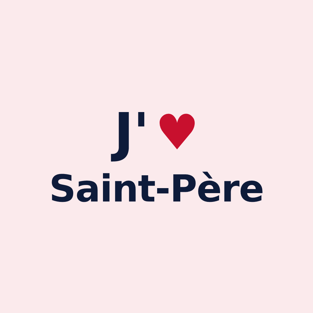Magnet personnalisé Saint-Père — design J'aime Saint-Père