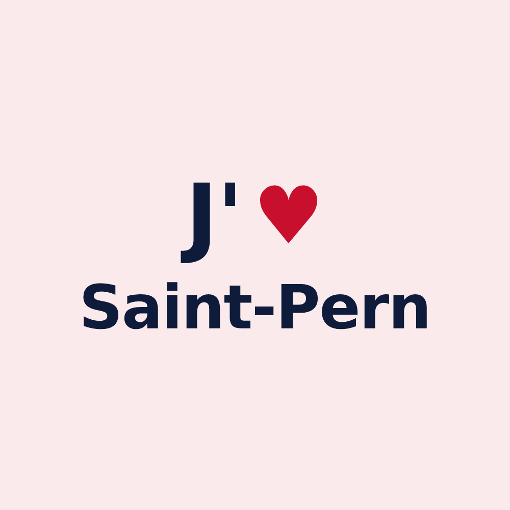 Magnet personnalisé Saint-Pern — design J'aime Saint-Pern