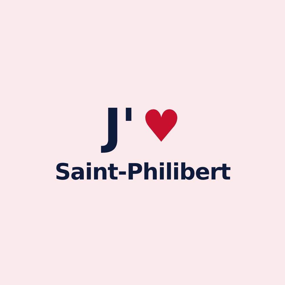Magnet personnalisé Saint-Philibert — design J'aime Saint-Philibert