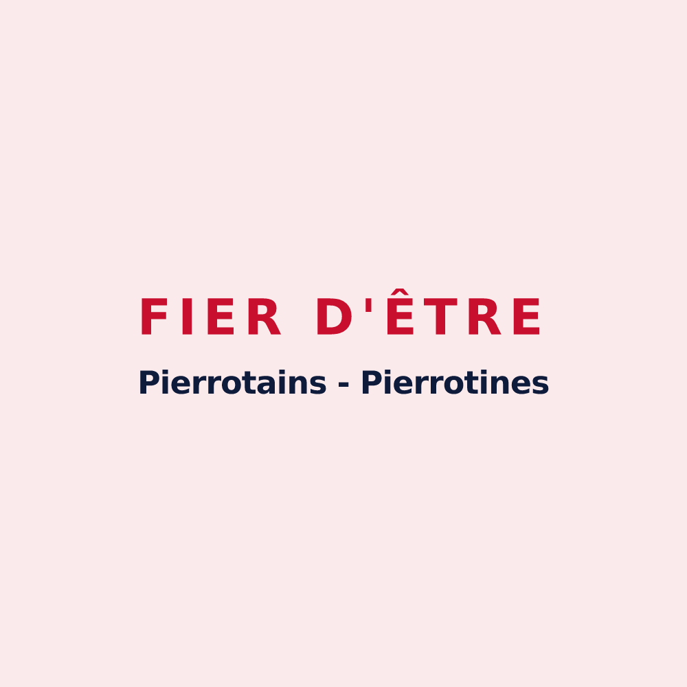 Magnet « Fier d'être Pierrotains  - Pierrotines » — design pour Saint-Pierre