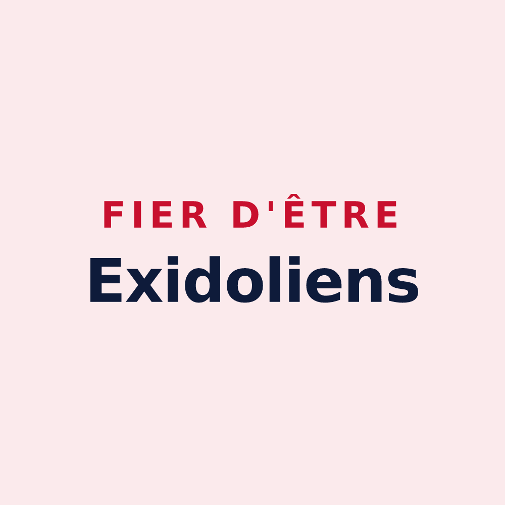 Magnet « Fier d'être Exidoliens » — design pour Saint-Pierre-d'Exideuil