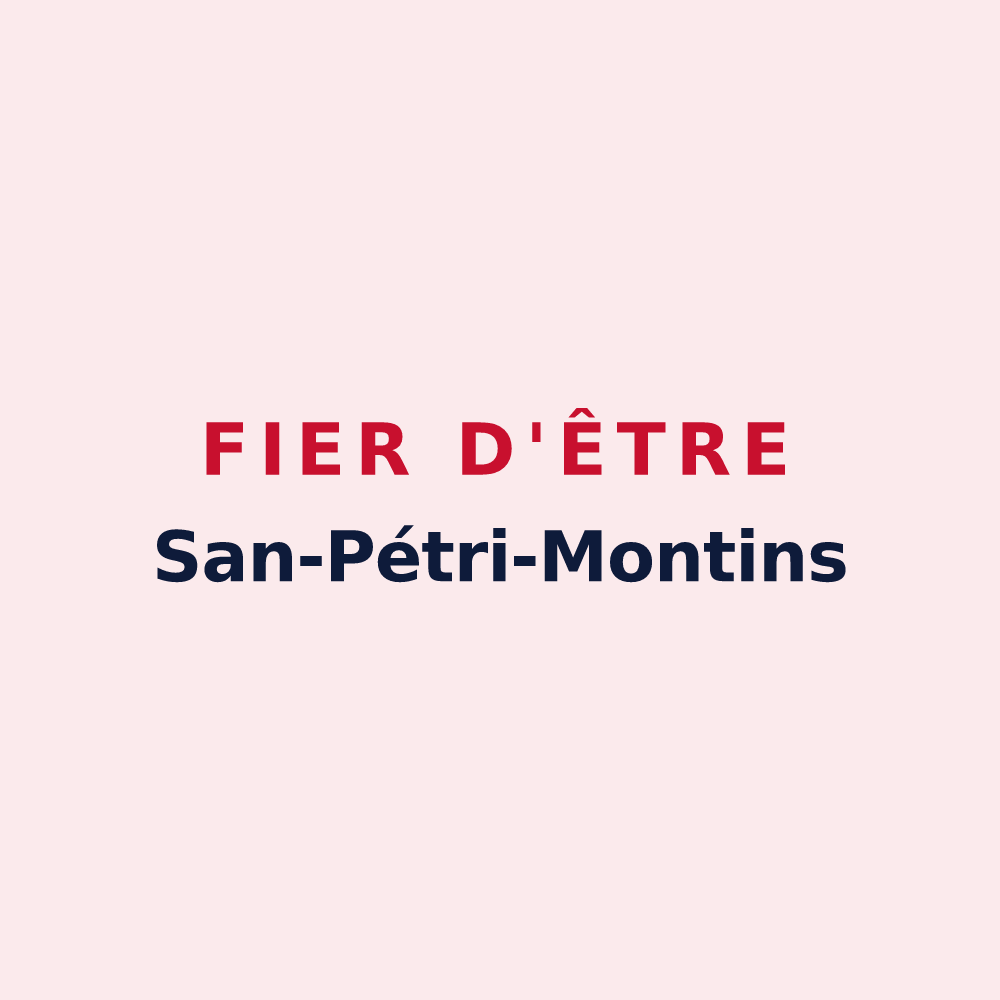 Magnet « Fier d'être San-Pétri-Montins » — design pour Saint-Pierre-du-Mont
