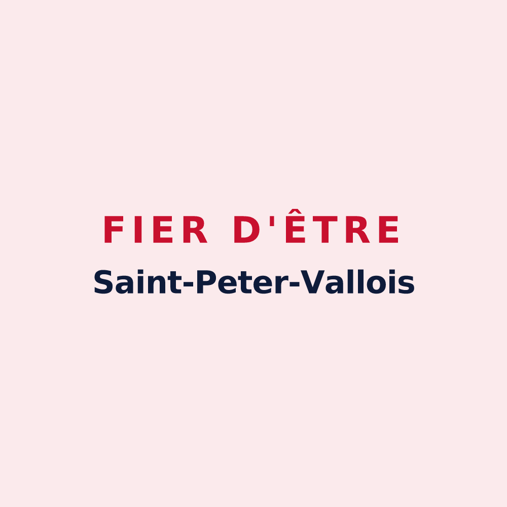Magnet « Fier d'être Saint-Peter-Vallois » — design pour Saint-Pierre-en-Vaux
