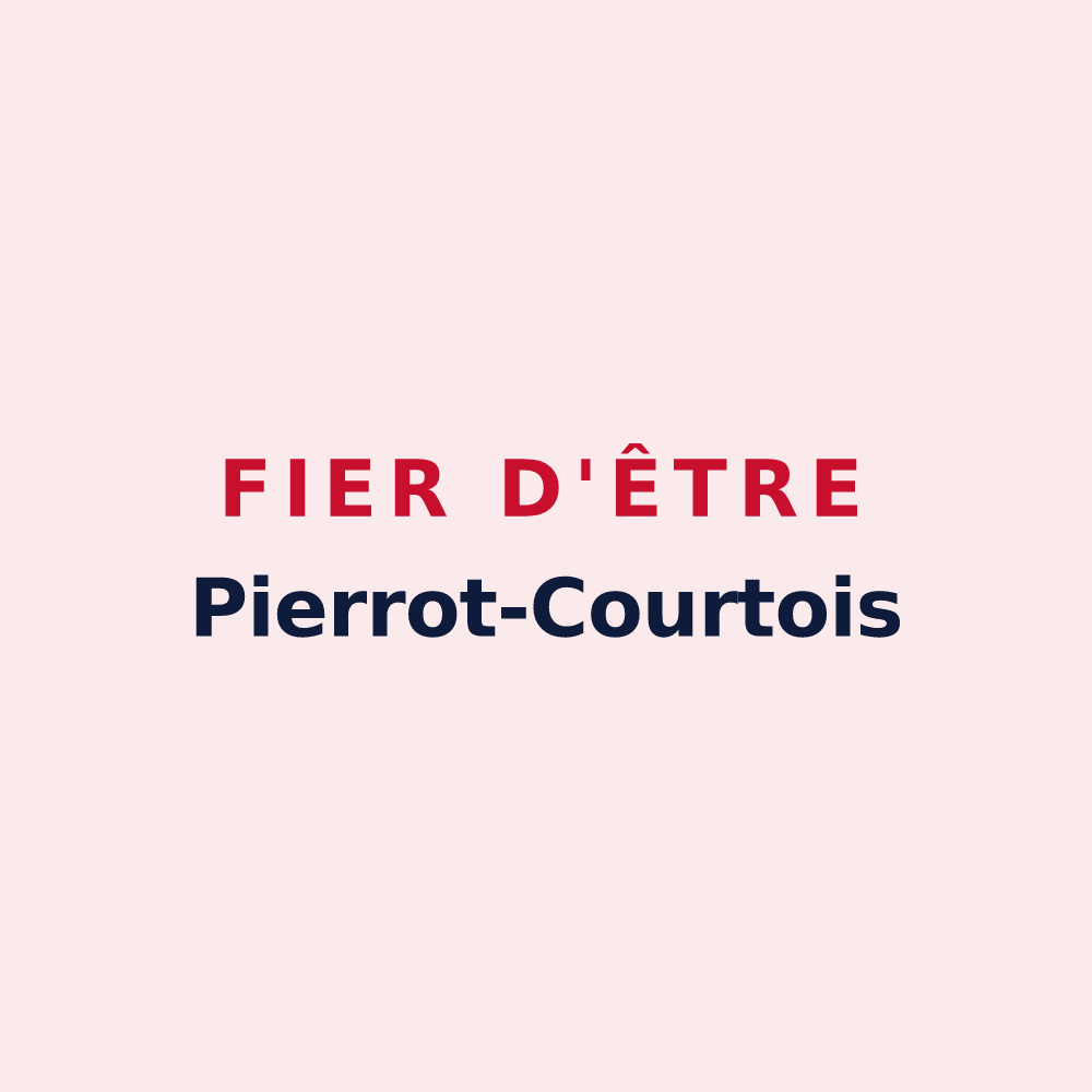Magnet « Fier d'être Pierrot-Courtois » — design pour Saint-Pierre-la-Cour