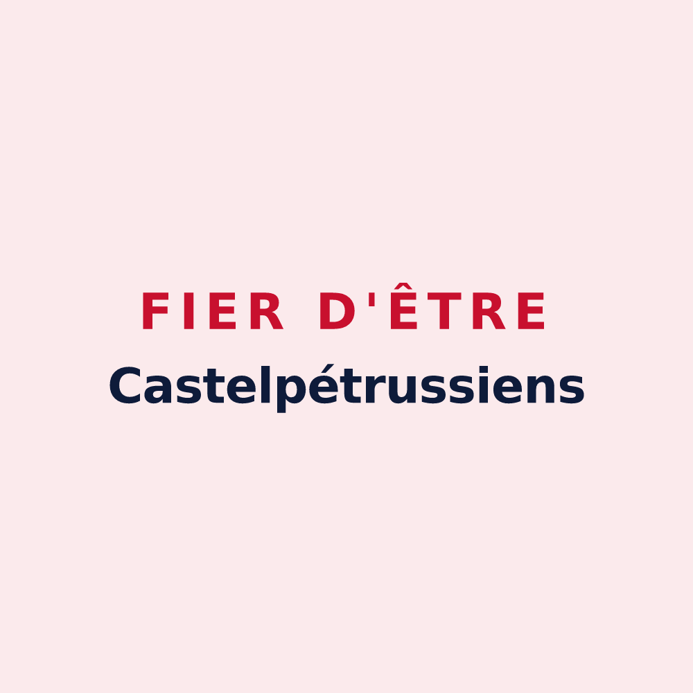 Magnet « Fier d'être Castelpétrussiens » — design pour Saint-Pierre-le-Chastel