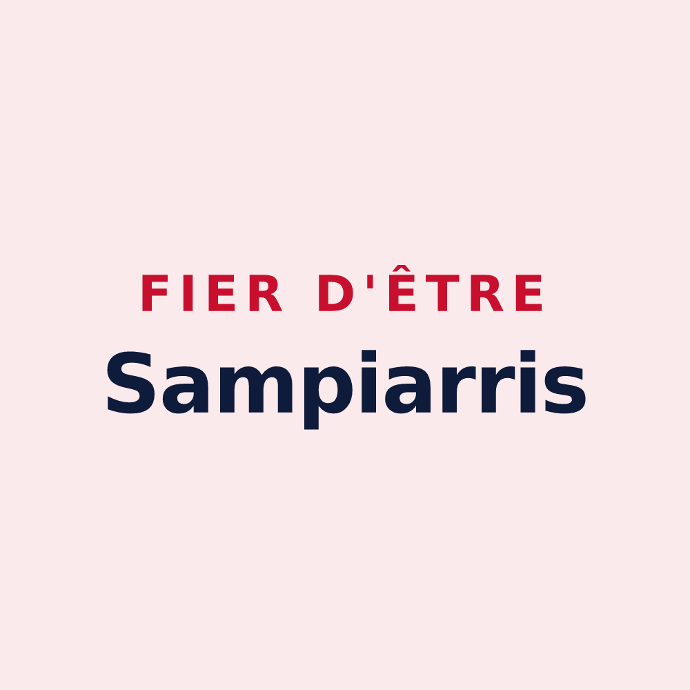 Magnet « Fier d'être Sampiarris » — design pour Saint-Pierre-le-Vieux