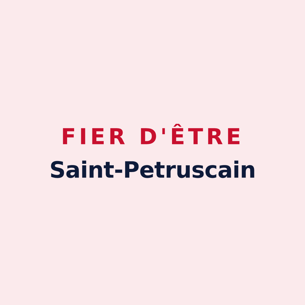Magnet « Fier d'être Saint-Petruscain » — design pour Saint-Pierre-le-Vieux