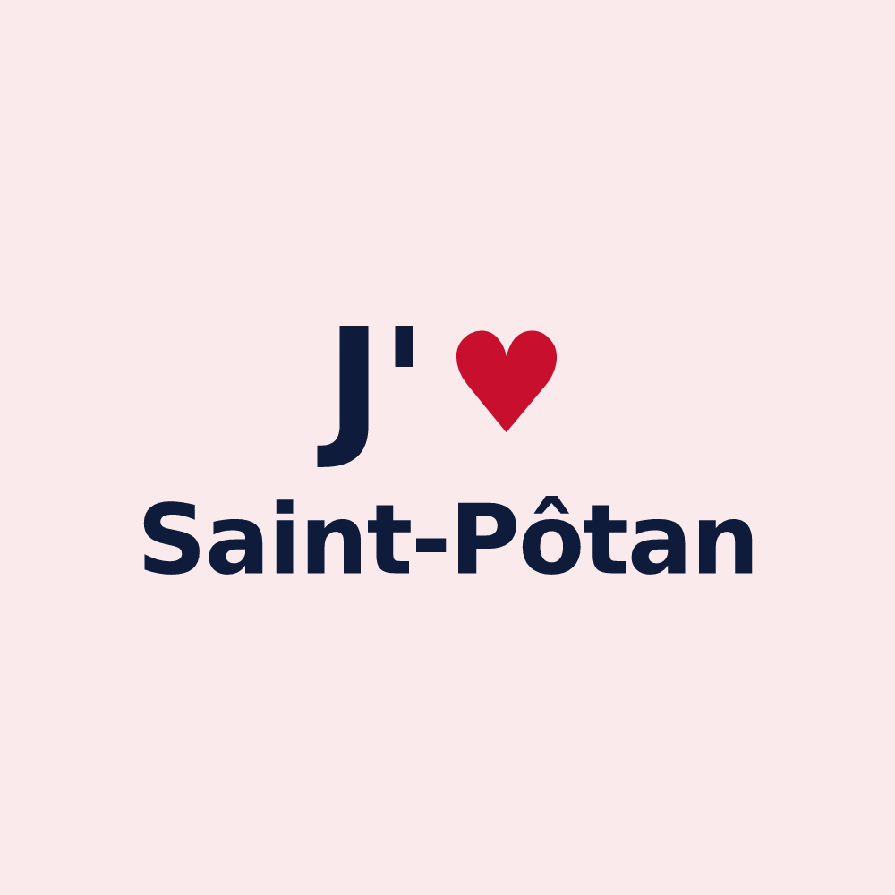 Magnet personnalisé Saint-Pôtan — design J'aime Saint-Pôtan